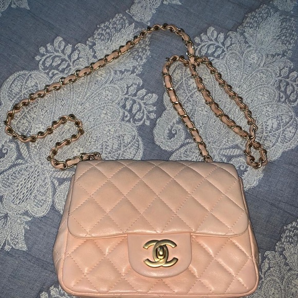 Chanel Square Mini Bag Pink Powder with GHW - Picture 8 of 8
